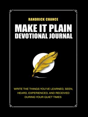 cover image of Make It Plain Devotional Journal